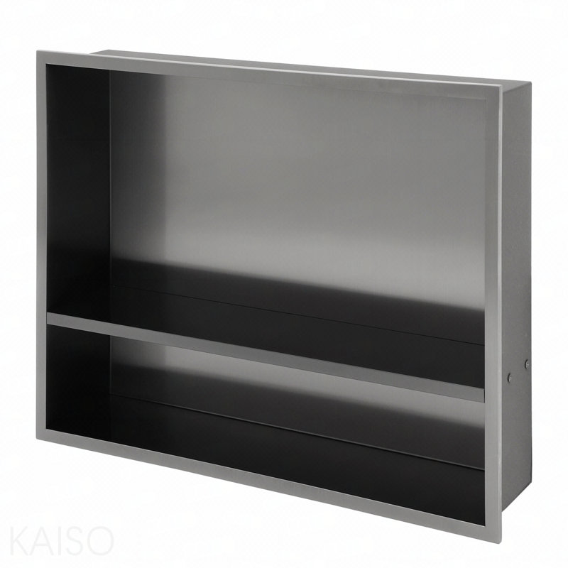 Double tablette de niche en acier inoxydable 19 po x 15 po, bronze industriel