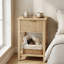 Table de bout moderne minimaliste avec tablette de rangement ouverte-2040682671