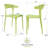 Nara Modern Stackable Dining Chair Set, No Assembly, Plastic Chair, Patio Chair, Suitable for Indoor and Outdoor Cafes and Restaurants (Set of 4)-674583282