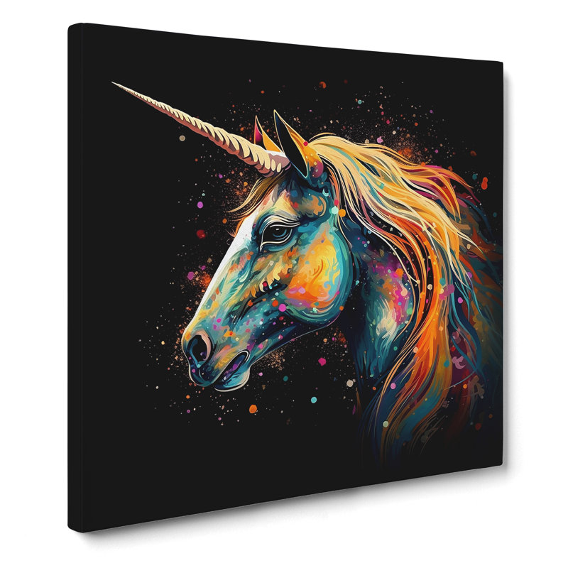 Unicorn - Wrapped Canvas, 50cm H x 50cm W x 3cm D