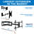 Mount-It! Full Motion Wall Bracket TV Mount | 36 in. Extended Articulating Arm Fits 42 to 90 in. TVs