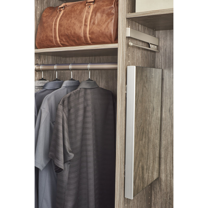 Tige de valet coulissante de luxe pour systèmes de garde-robe personnalisés, 	Nickel satiné
