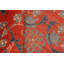 Tapis rouge / brun / bleu en laine noué à la main 8 pi 1 po x 9 pi 11 po Everly