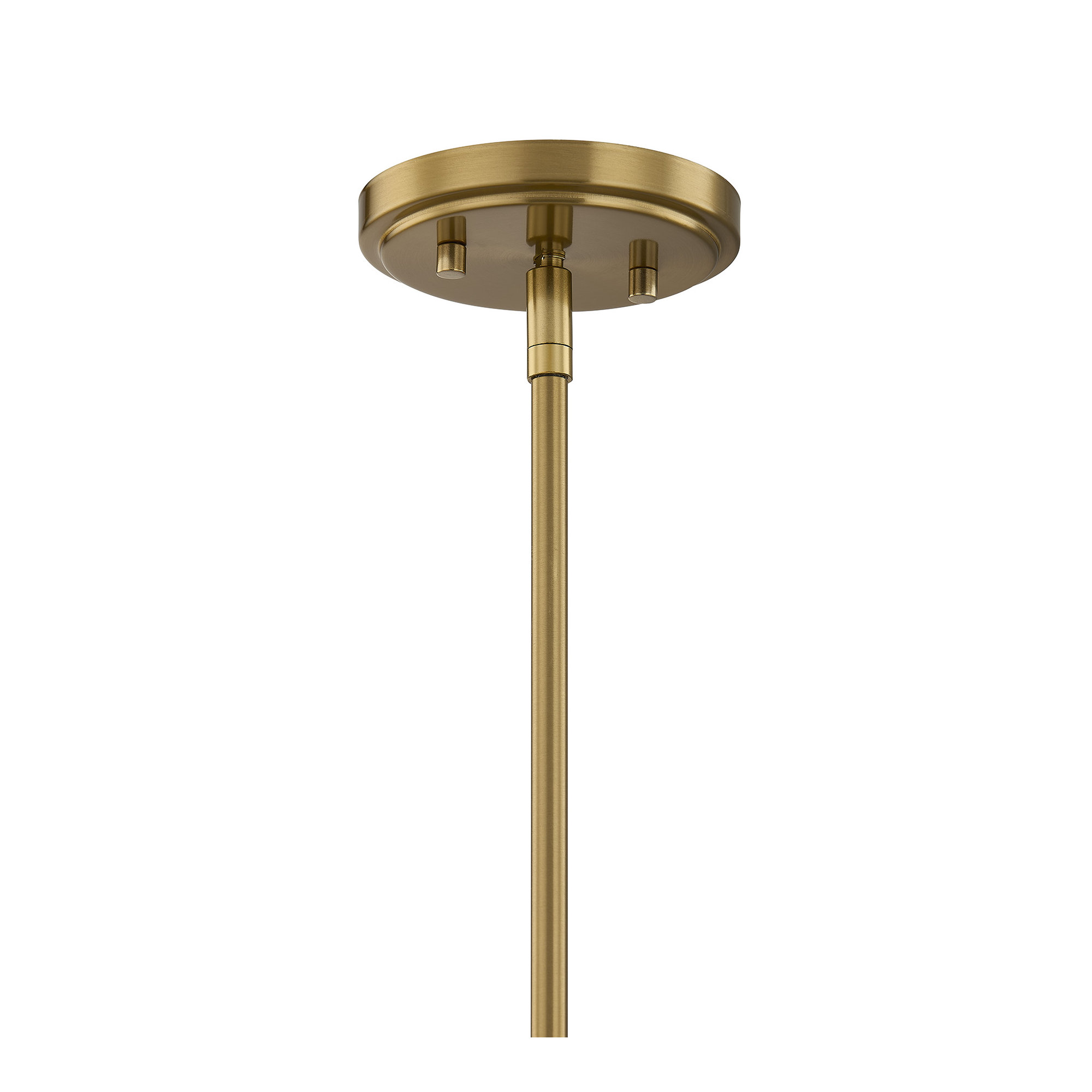 Breena Single Light Glass Steel Dimmable Pendant, White, Warm Brass