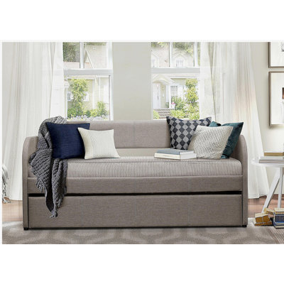 Lit gigogne escamotable en tissu de style moderne moderne
