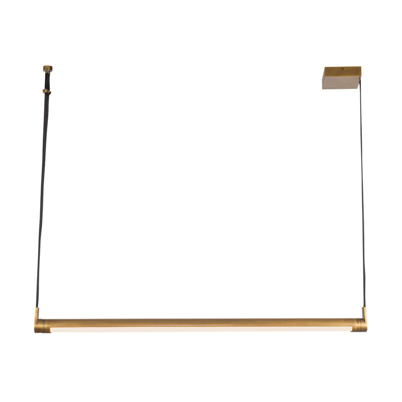 Laurence 1 - Light LED Pendant, Vintage Brass