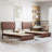 Murlene 2 Pack Upholstered Headboard Adjustable Height Twin Size Platform Single Bed With Drawers-136429569