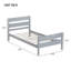Lit simple avec tête et pied de lit, lit en bois d'hévéa-1792526975