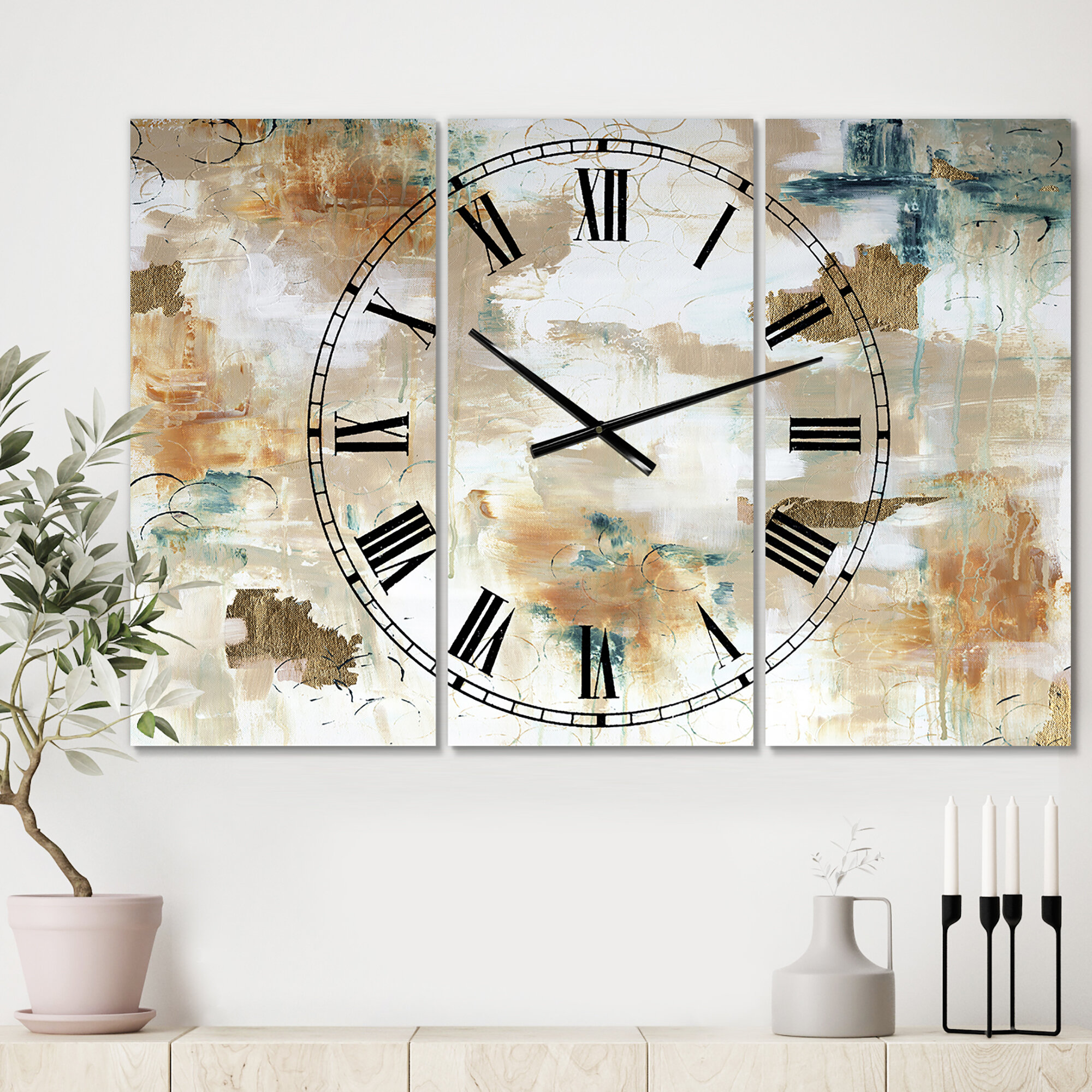 East Urban Home Gilded Daydreams Metal Wall Clock & Reviews | Wayfair