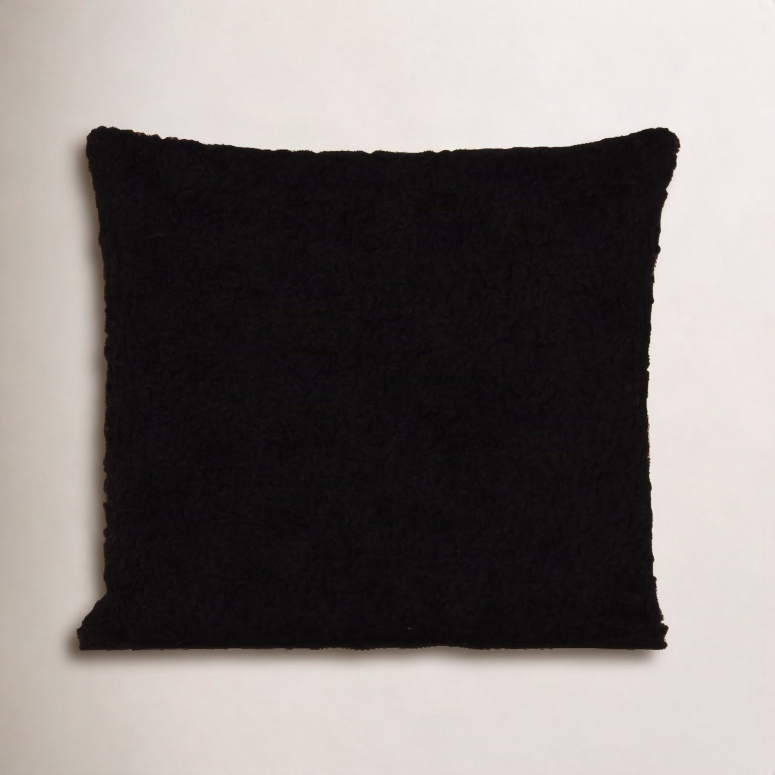 Solid Throw Pillow, Black, Square 17", Polyester