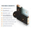 Porte pré-suspendue en fibre de verre noire Direct Glaze Direct-114251447-114251450