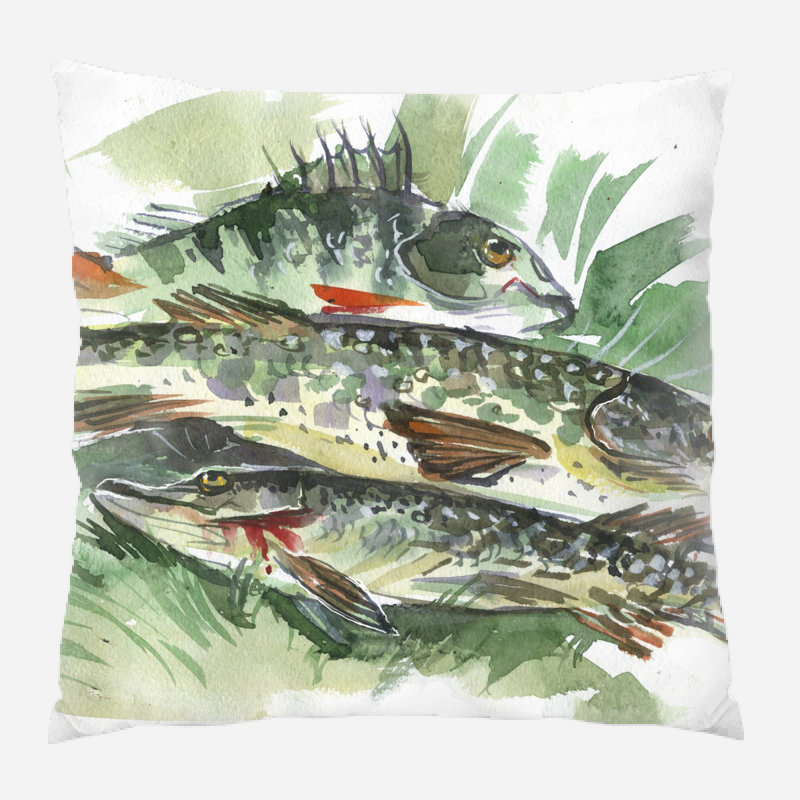 Coussin en poisson Liyuan, Microsuède, Intérieur