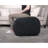 Spongy Microfiber Square Pouf, Dark Charcoal-1121579252