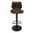 Kadejiah Swivel Adjustable Height Barstool with Footrest in Faux Leather, and Metal-246279126-225784495