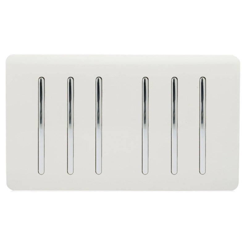 Trendi Switch Gang 1 or 2 Way Light Switch, Gloss White