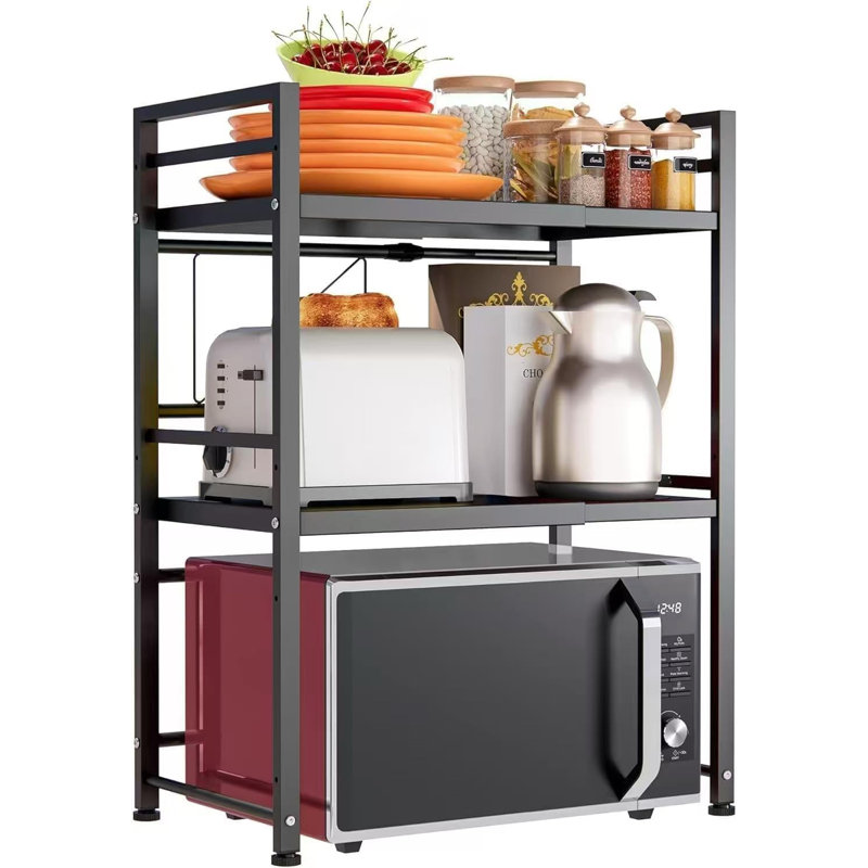 Expandable Microwave Rack, Countertop Kitchen Utensils Tableware Storage