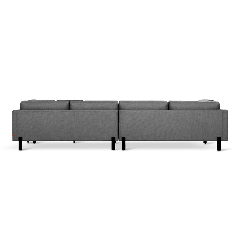 Silverlake XL Sectional, Andorra Pewter Performance Basketweave, Right Hand Facing