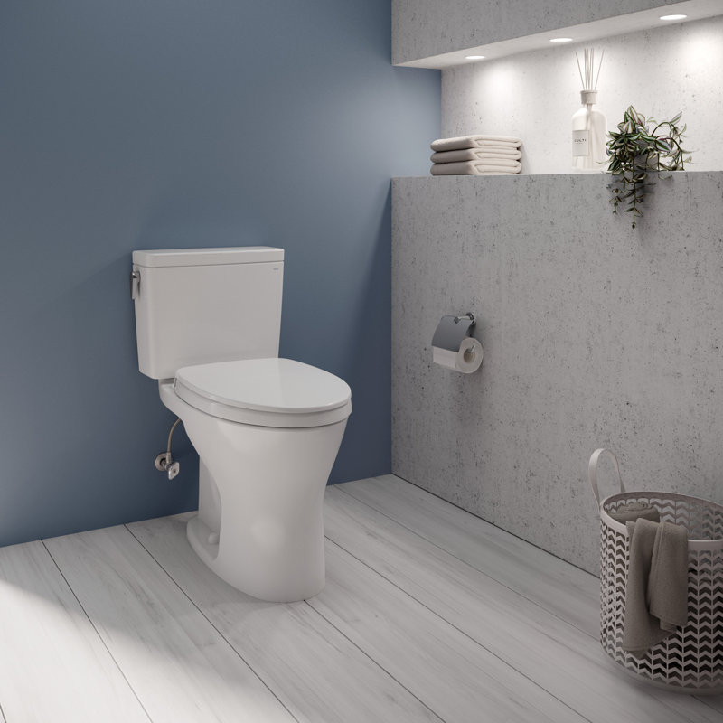 Drake® Dual-Flush Elongated Two-Piece Toilet, Cotton White, 10"
