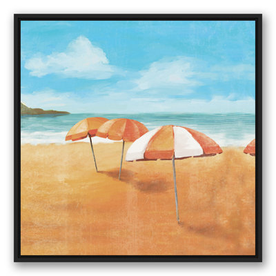 " Striped Beach Umbrellas "