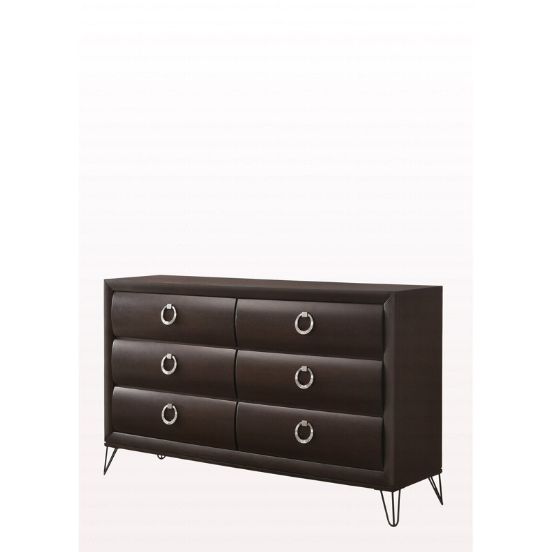 Commode moderne à finition merlot foncé