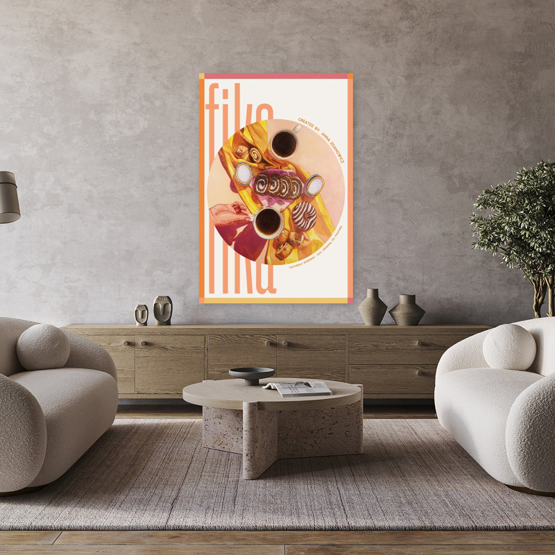 Sweet Morning Pastries, art mural contemporain, H 48 po x l 32 po