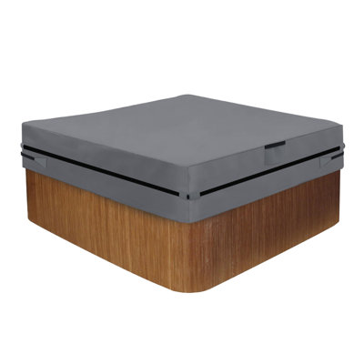 Patio Sqaure Hot Tub Cover, Fits Up To 87'' x 87'' Width, Super Windproof Patio Cover