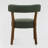 Cindina Mid-Century Modern Dining Chairs Green Fabric Upholstered Wood Frame Kitchen Chairs-1515309341