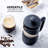 OVENTE French Press Coffee Maker 34 Ounce with Heat Resistant Borosilicate Glass & Stainless Steel 4-Level Filtration System, Portable Cold Brew Coffee Maker for Travel, Camping or Gift, Black FPW34B-64565393