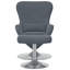 Fauteuil œuf avec repose-pieds vidaXL velours gris foncé vidaXL-464664939