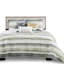 Courtepointe 6 pièces avec coussins décoratifs pour très grand lit / très grand lit. Watercolor Stripe Design A Look Look. Oreillers en microfibre doux et confortables, très grand. Chambre sereine paisible.-124308727-124308726