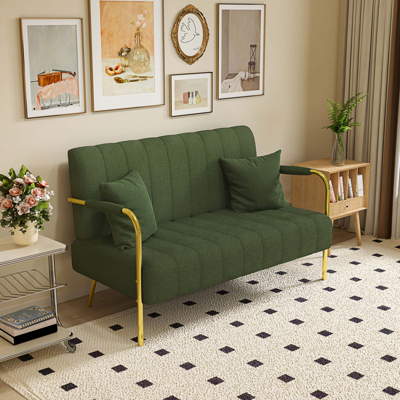 Causeuse Rheana, Tissu vert