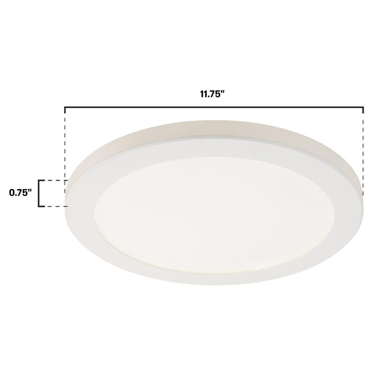 White Acrylic LED Indoor/Outdoor Flush Mount Light
