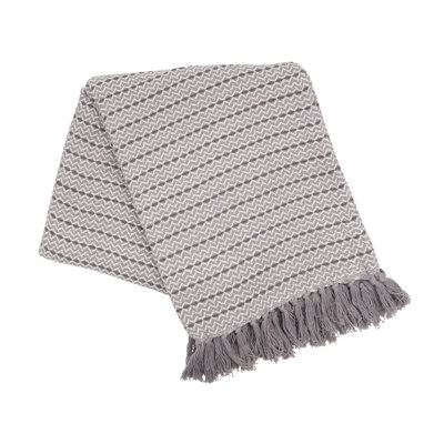 Mini Chevron Gray Throw
