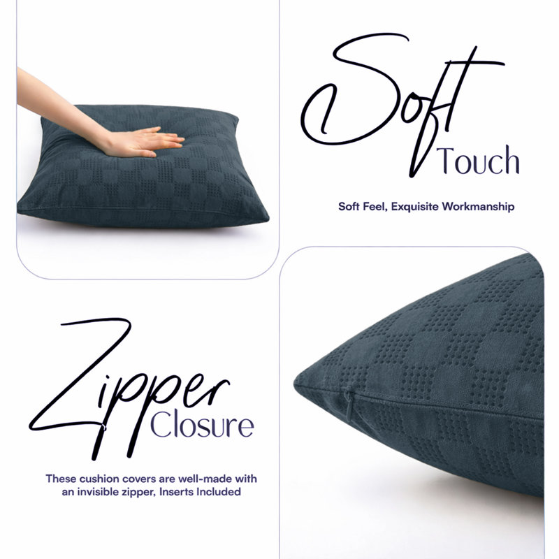 Square Cushion Cover, NAVY