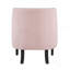 Chaise d'appoint traditionnelle en chenille rose avec revêtement en bois massif capitonné à boutons 1 pièce-570315290