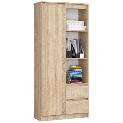 Alexous 180cm H x 80cm W Wood Standard Bookcase