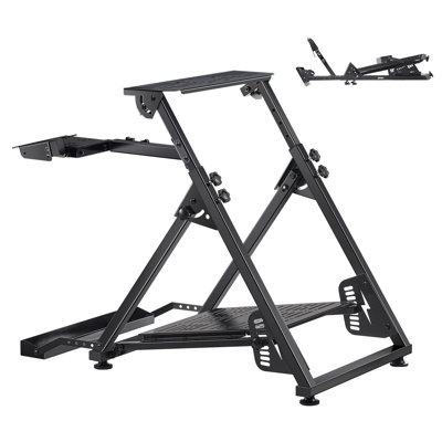 Racing Wheel Stand Simulator Cockpit Foldable for Logitech G923 G920 G29 G27 by Inbox Zero
