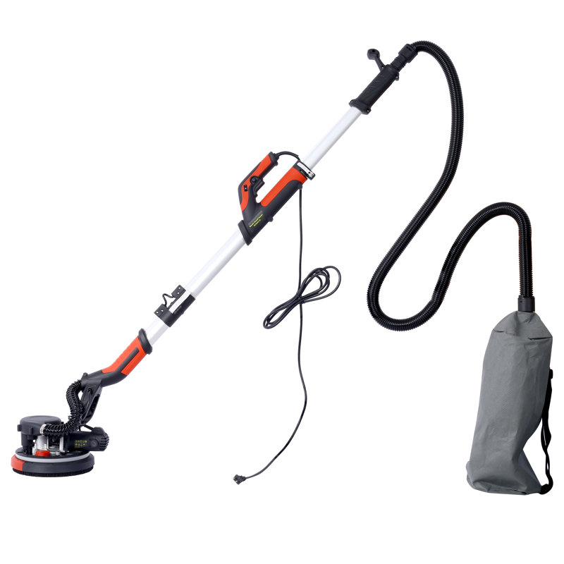 Ponceuse à cloison sèche électrique 780W avec fixation pour aspirateur et lumière DEL, noir / rouge