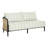 Havana Left Arm Facing Sofa - Black/Natural Cane-130058336-130058346-130058380