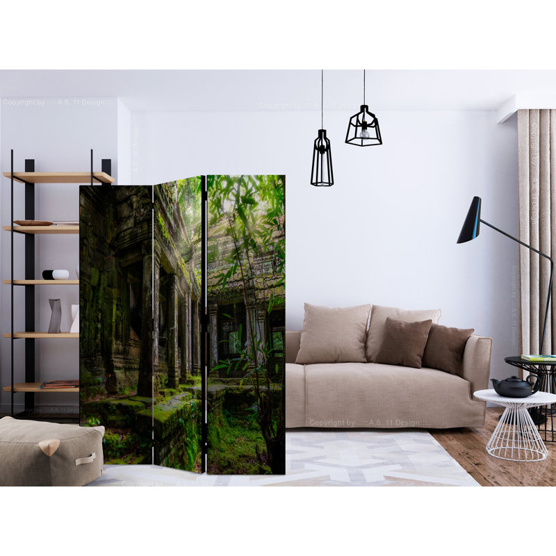 172cm H Solid Wood Folding Room Divider, 3