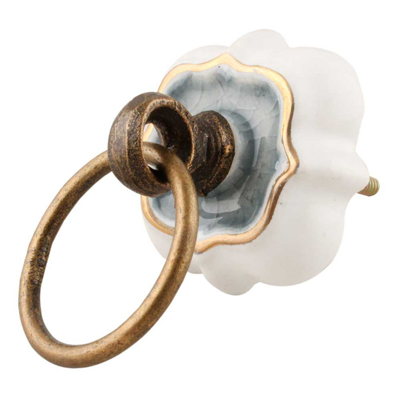 Oversized 2" Length Novelty Knob Multipack, Gray/Gold/White