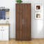 Garde-robe en panneau de particules de haute qualité avec 2 portes et 3 cloisons pour un rangement efficace et un design moderne