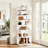 32-40 Pair Shoe Storage, 7 Tier Wood Rotating Shoe Rack