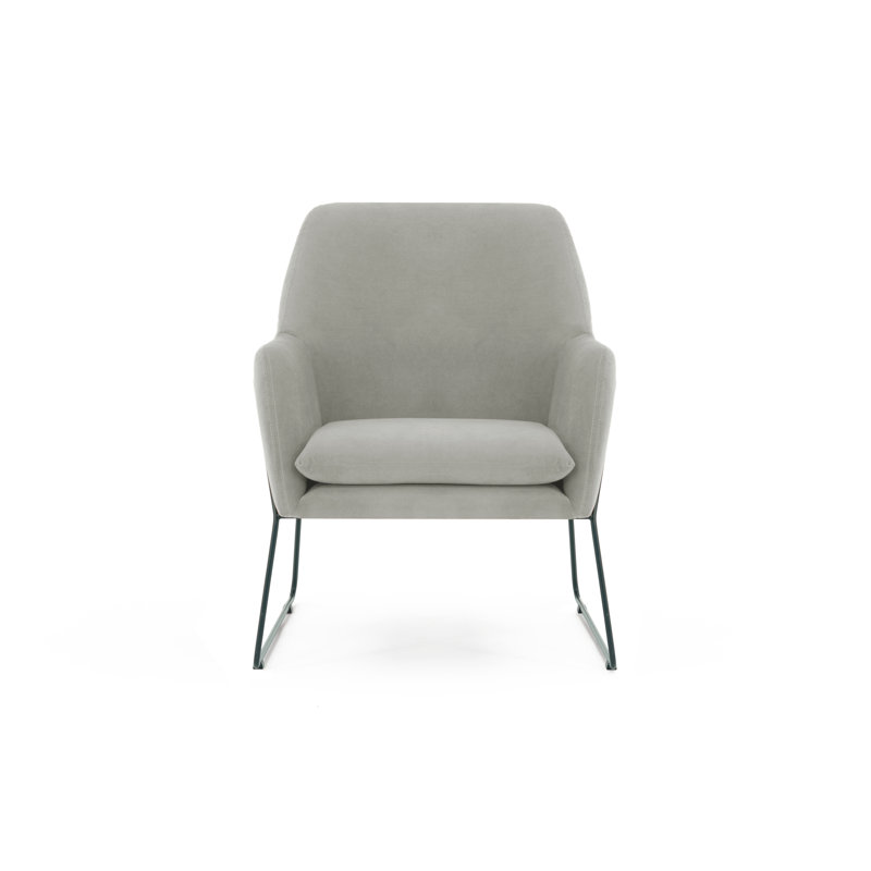 Fontaine Upholstered Armchair, Light Grey