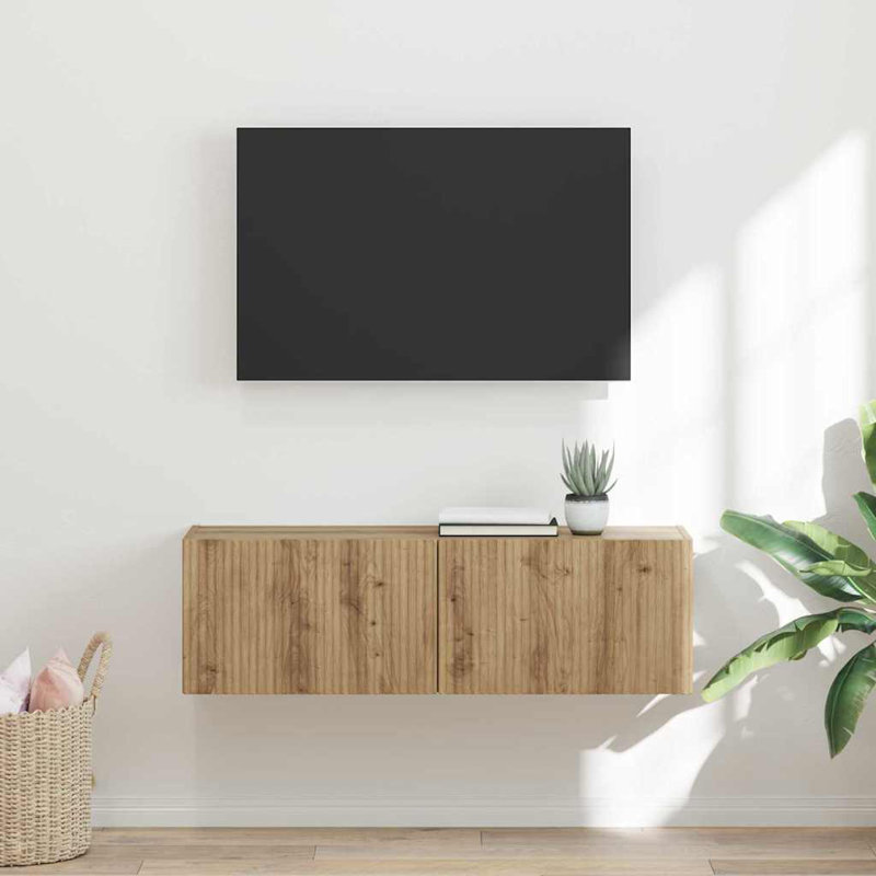 TV Stand, 29.5cm H x 98cm L x 31cm W, Artisian Oak