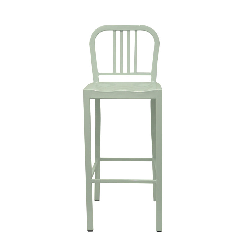 Chacon Counter Stool with Metal Frame, White
