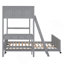 Lit simple superposé au dessus d'un lit double avec bureau-342510810
