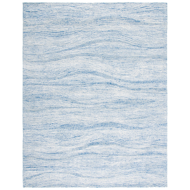 Ameelia Hand Tufted Indian Wool And Cotton With Latex Abstract Rug, Rectangle 10' x 14'