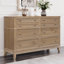 Commode en bois massif à 6 tiroirs Alleghenyville-87375590