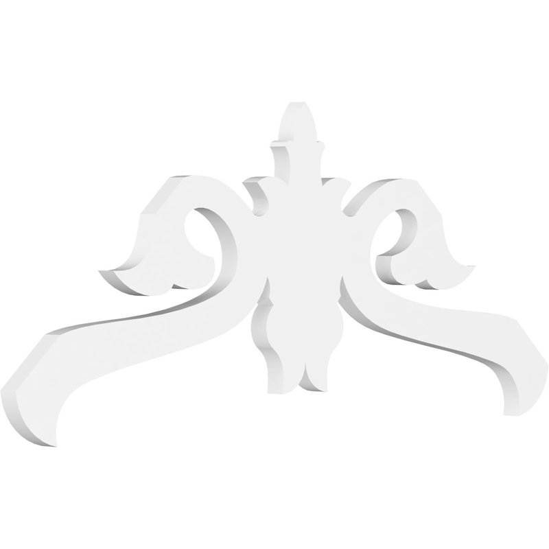 Pignon en PVC de qualité architecturale Florence, H 16,5 po x l 36 po x P 1 po, 11 / 12